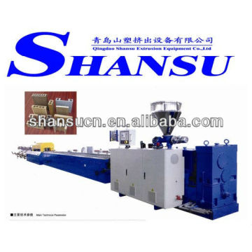 WPC profile production line / plastic machinery (PVC/PE and Wood powder composite)